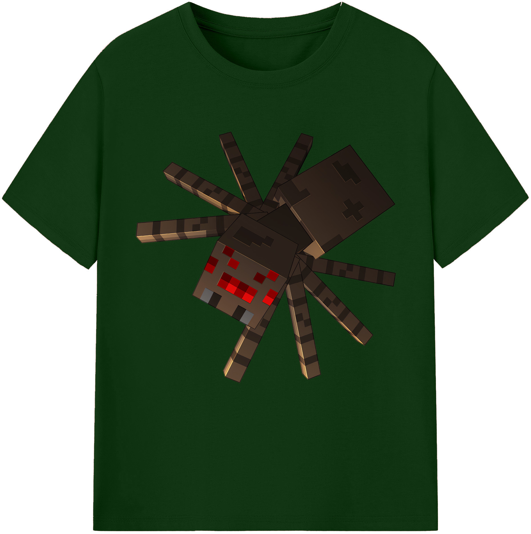 （画像用） マインクラフト ブロックの世界 Minecraft MC Block world 綿100％半袖Tシャツ（フロントプリント）
